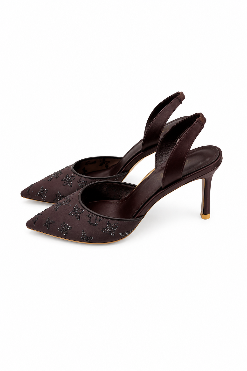 "Lv" Crystal Heels