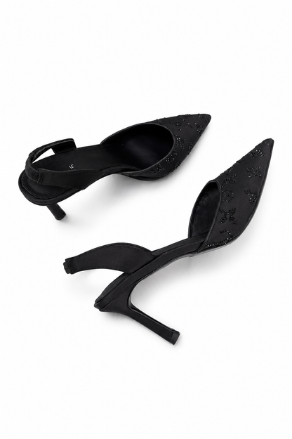 "Lv" Crystal Heels